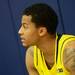 Michigan sophomore Trey Burke answers a question from a reporter during media day at the Player Development Center on Wednesday. Melanie Maxwell I AnnArbor.com